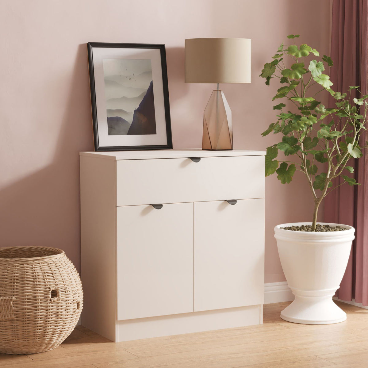 Huxley 2 Door 1 Drawer Sideboard Cashmere from Roseland Furniture