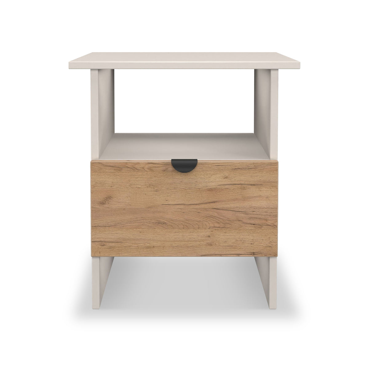 Huxley 1 Drawer Side Table Oak Cashmere from Roseland Furniture