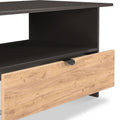 Huxley 1 Drawer Coffee Table Oak Graphite from Roseland Furniture