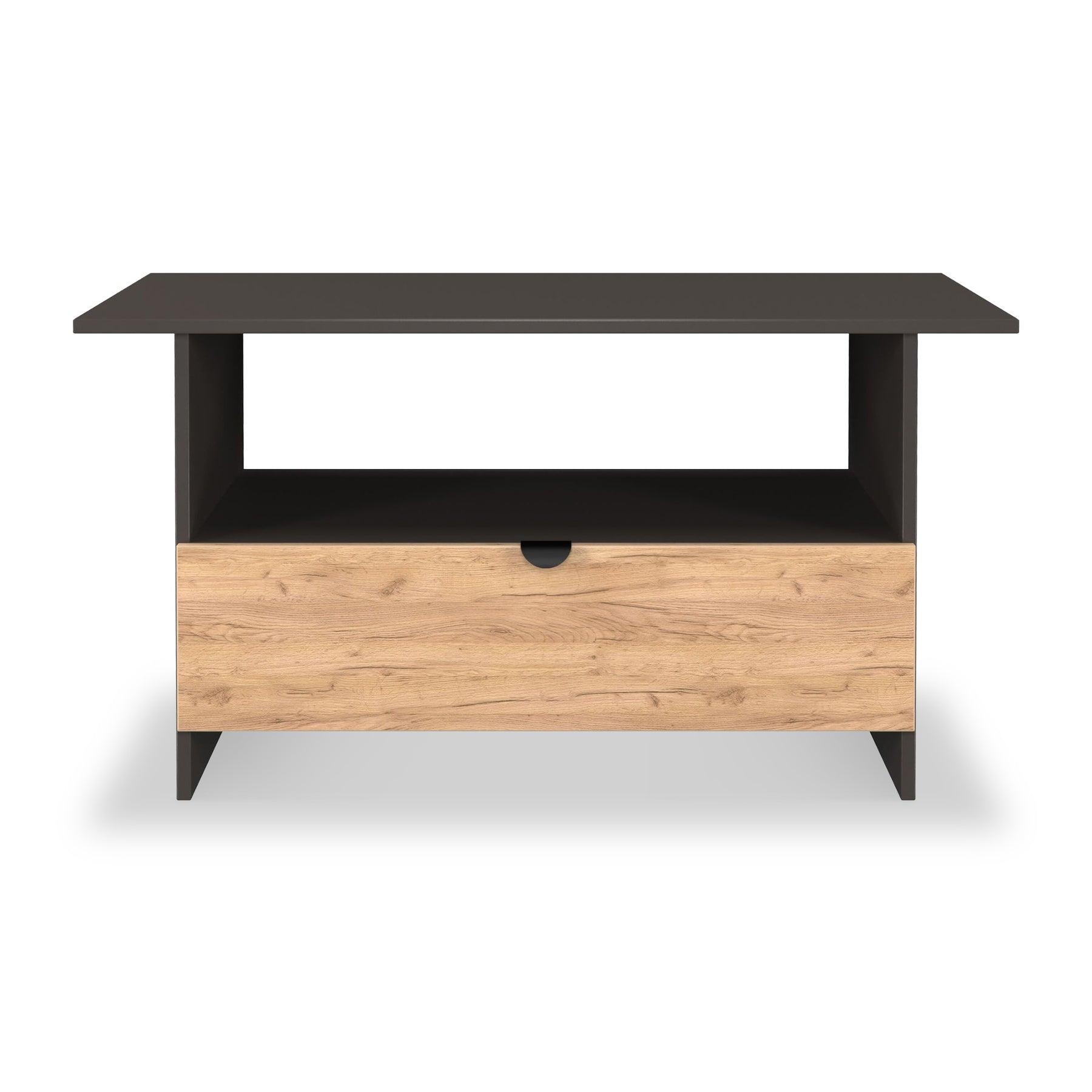 Huxley 1 Drawer Coffee Table Oak Graphite from Roseland Furniture