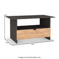Huxley 1 Drawer Coffee Table Oak Graphite from Roseland Furniture