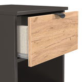 Huxley 2 Drawer Bedside Oak Graphite from Roseland Furniture