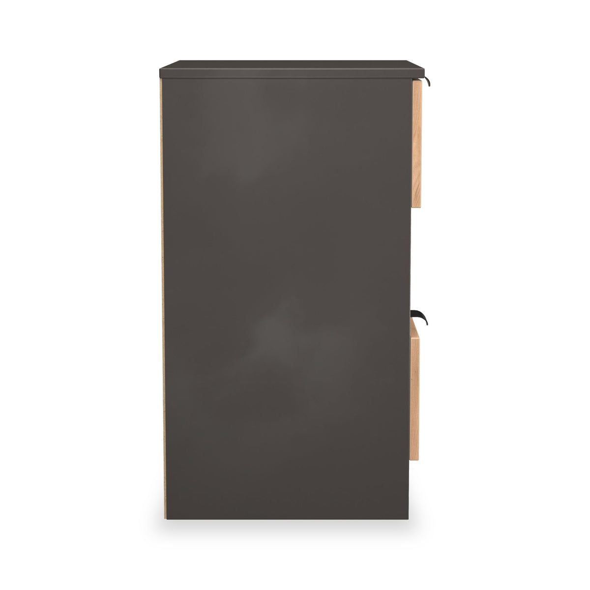 Huxley 2 Drawer Bedside Oak Graphite from Roseland Furniture