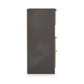 Huxley 3 Drawer Bedside Oak Graphite from Roseland Furniture