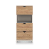 Huxley 3 Drawer Bedside Oak Cashmere from Roseland Furniture