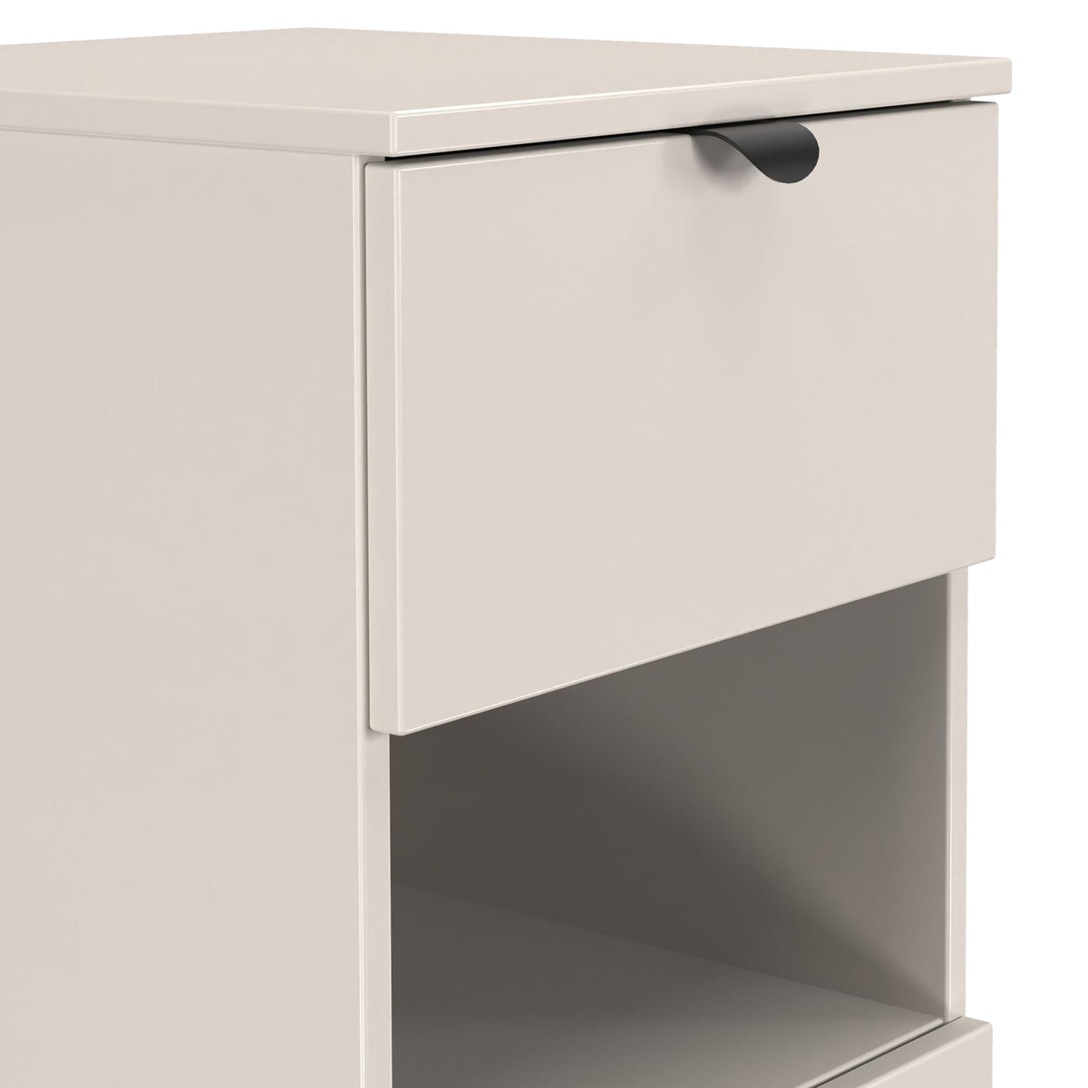 Huxley 3 Drawer Bedside Cashmere from Roseland Furniture