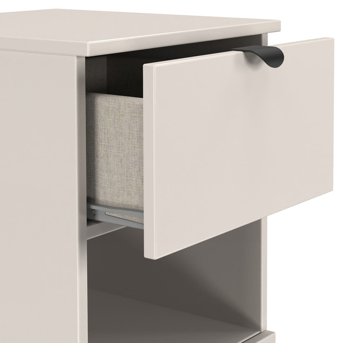 Huxley 3 Drawer Bedside Cashmere from Roseland Furniture