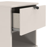 Huxley 3 Drawer Bedside Cashmere from Roseland Furniture
