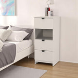 Huxley 3 Drawer Bedside Cashmere from Roseland Furniture