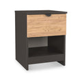 Huxley 1 Drawer Bedside Oak Graphite from Roseland Furniture
