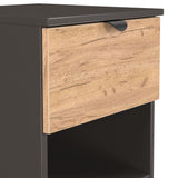 Huxley 1 Drawer Bedside Oak Graphite from Roseland Furniture