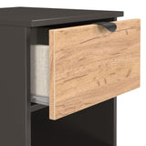 Huxley 1 Drawer Bedside Oak Graphite from Roseland Furniture