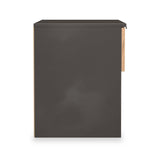 Huxley 1 Drawer Bedside Oak Graphite from Roseland Furniture
