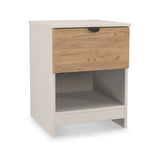 Huxley 1 Drawer Bedside Table Cashmere & Oak from Roseland Furniture