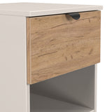 Huxley 1 Drawer Bedside Oak Cashmere from Roseland Furniture