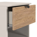 Huxley 1 Drawer Bedside Oak Cashmere from Roseland Furniture