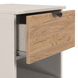 Huxley 1 Drawer Bedside Oak Cashmere from Roseland Furniture