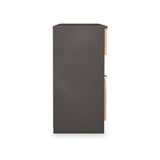 Huxley 4 Drawer Midi Chest Oak Graphite from Roseland Furniture