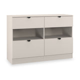 Huxley 4 Drawer Midi Chest Cashmere from Roseland Furniture