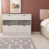 Huxley 4 Drawer Midi Chest Cashmere from Roseland Furniture