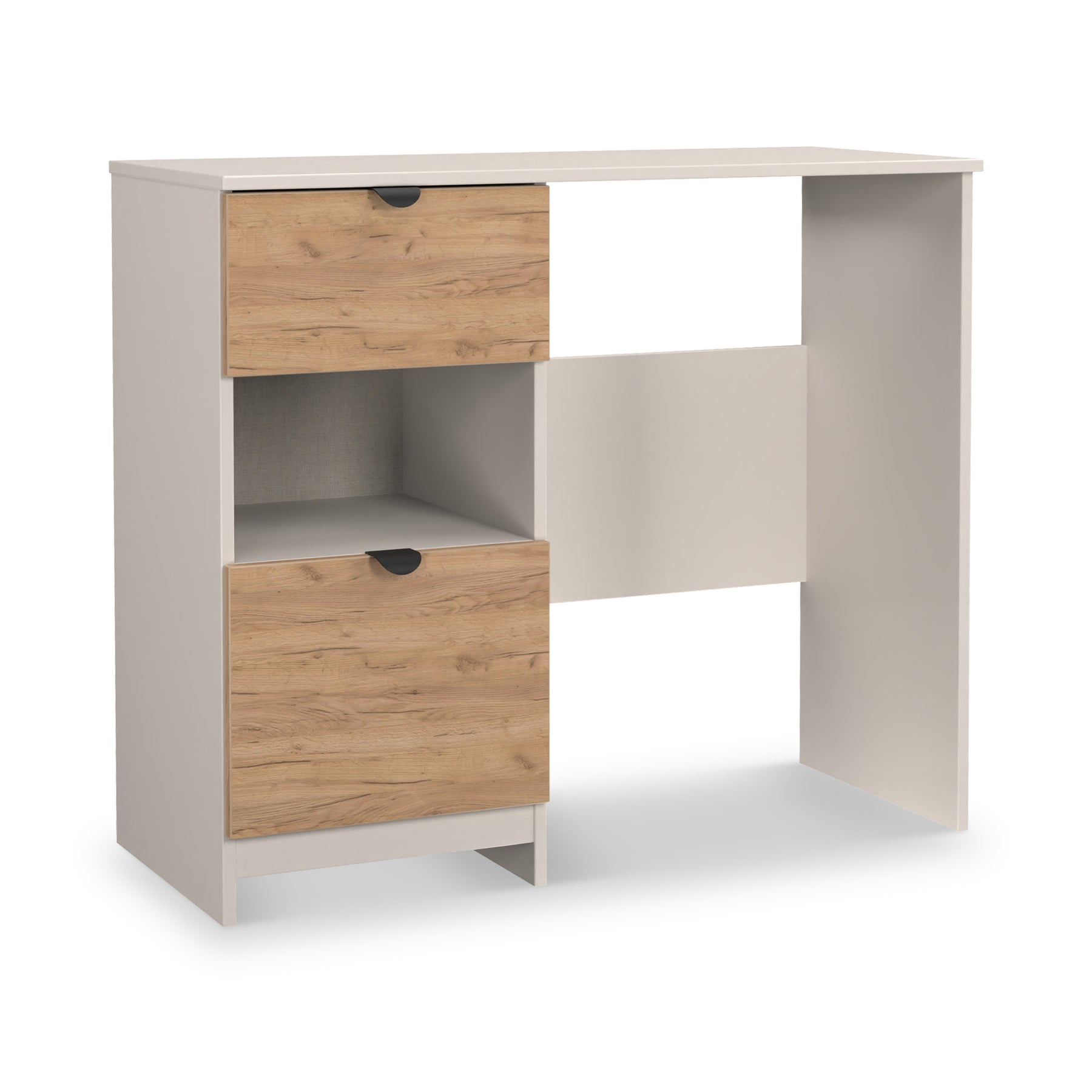 Huxley 2 Drawer Dressing Table Oak Cashmere from Roseland Furniture