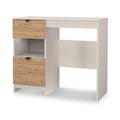 Huxley 2 Drawer Dressing Table Oak Cashmere from Roseland Furniture