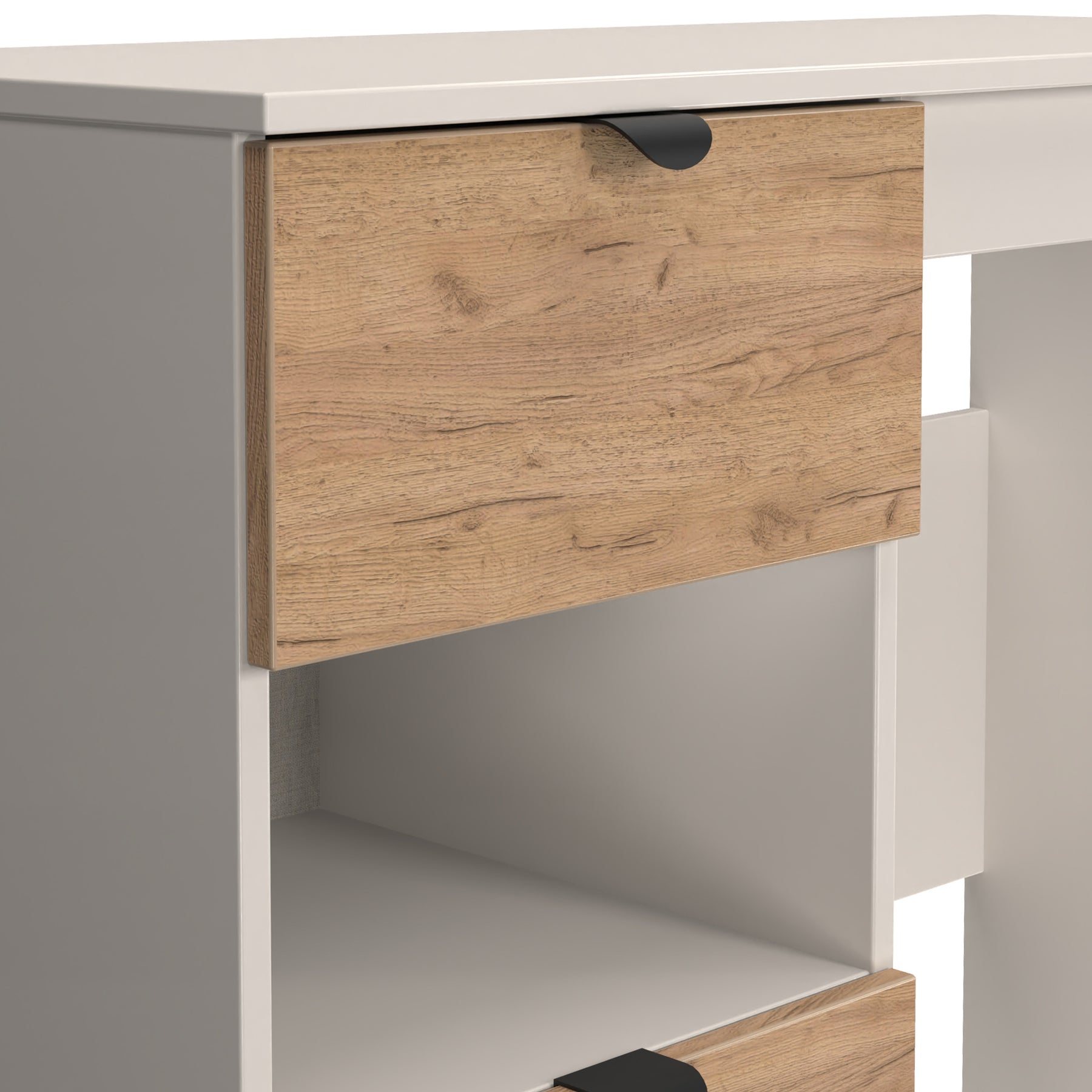 Huxley 2 Drawer Dressing Table Oak Cashmere from Roseland Furniture