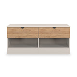 Huxley 2 Drawer Low Storage Unit Oak Cashmere from Roseland Furniture