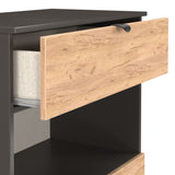 Huxley 2 Drawer Deep Chest Oak Graphite from Roseland Furniture