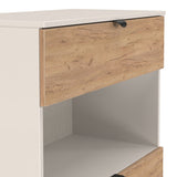 Huxley 2 Drawer Deep Chest Oak Cashmere from Roseland Furniture