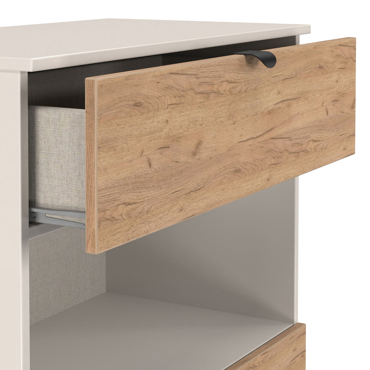 Huxley 2 Drawer Deep Chest Oak Cashmere from Roseland Furniture