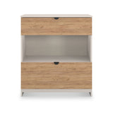 Huxley 2 Drawer Deep Chest Oak Cashmere from Roseland Furniture