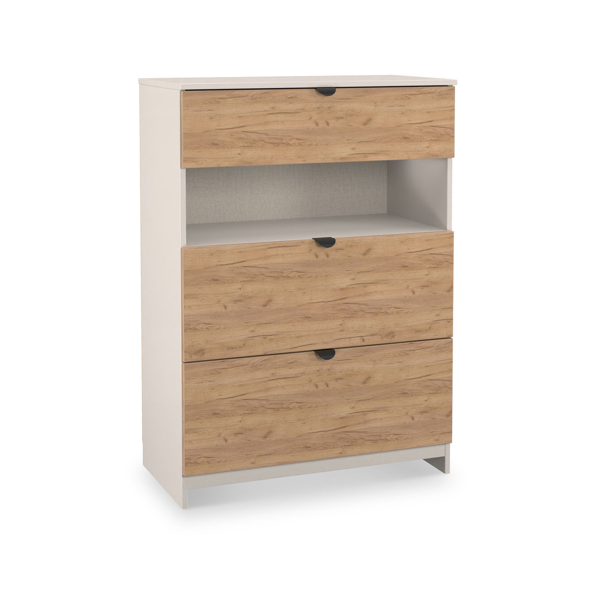 Huxley 3 Drawer Deep Chest Oak Cashmere from Roseland Furniture
