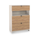 Huxley 3 Drawer Deep Chest Oak Cashmere from Roseland Furniture