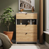 Huxley 3 Drawer Deep Chest Oak Cashmere from Roseland Furniture
