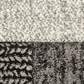 Brockton Black Grey Cube Patterned Hand Carved Rug