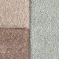 Brockton Beige Blue Square Patterned Hand Carved Rug