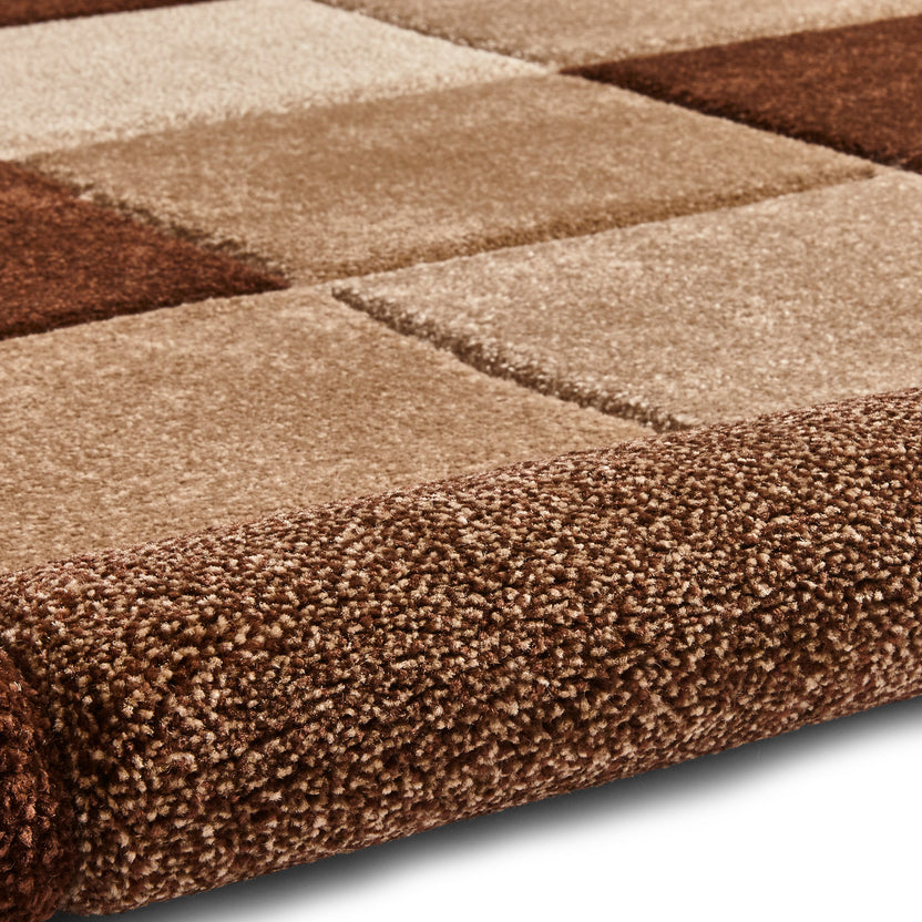 Brockton Square Patterned Rectangular Rug for Living Room or Bedroom ...