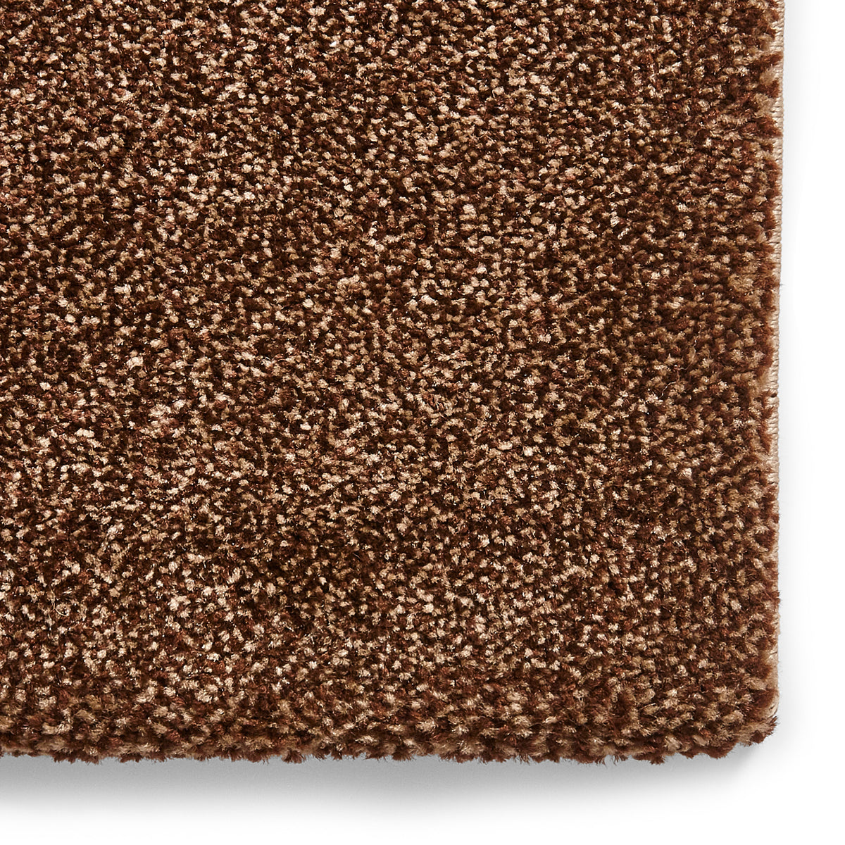 Brockton Beige Brown Square Patterned Hand Carved Rug
