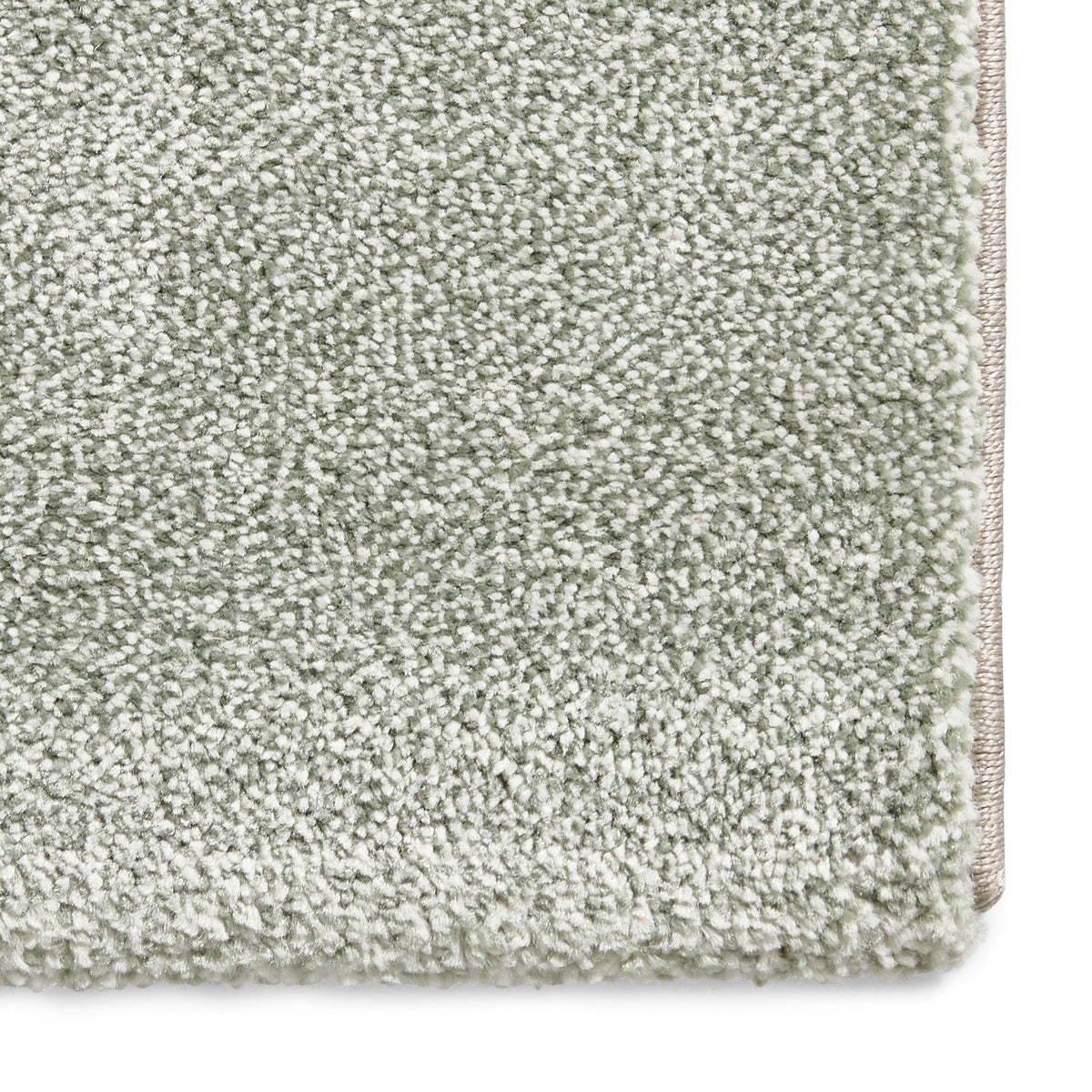 Brockton Green Beige Square Patterned Hand Carved Rug