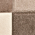 Brockton Purple Beige Square Patterned Hand Carved Rug