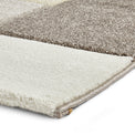 Brockton Yellow Beige Square Patterned Hand Carved Rug