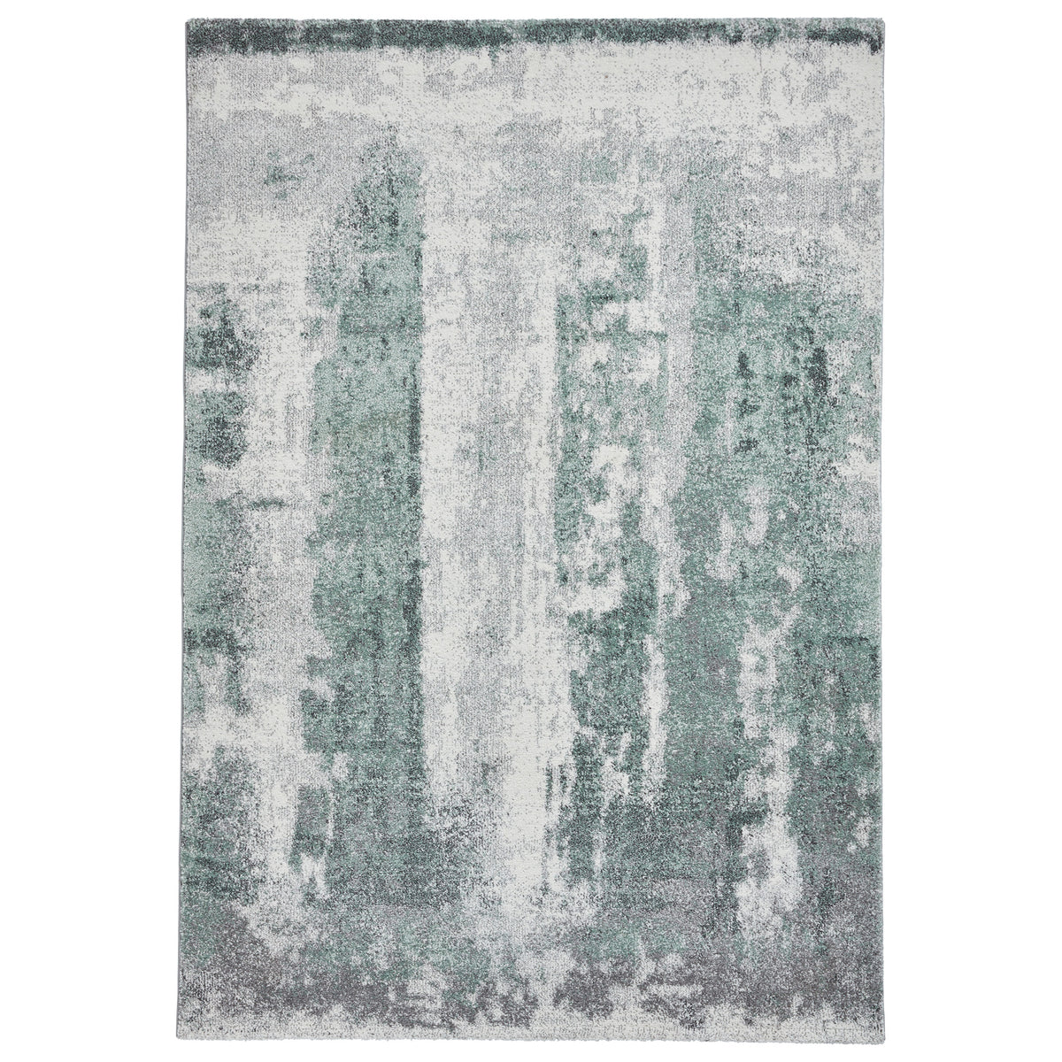 Brockton Green Abstract Patterned Hand Carved Rug from Roseland Furniture