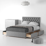 RFBTS-D-4D-SS---Farrow-Diamond-26HB-Divan-Linen-Look-SD-SK-4-Drawers-Linen-Silver---Life2 from Roseland Furniture