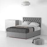RFBTS-D-NS-SS---Farrow-Diamond-26HB-Divan-Linen-Look-SD-K-No-Storage-Linen-Silver---Life1 from Roseland Furniture