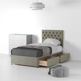Farrow-Diamond-26HB-Divan-Linen-Look-SS-S-2-Drawers-Linen-Mink from Roseland Furniture