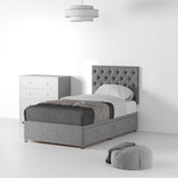 RFBTS-S-2D-SS---Farrow-Diamond-26HB-Divan-Linen-Look-SS-S-2-Drawers-Linen-Silver---Life1 from Roseland Furniture