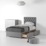 RFBTS-S-2D-SS---Farrow-Diamond-26HB-Divan-Linen-Look-SS-S-2-Drawers-Linen-Silver---Life1 from Roseland Furniture