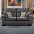 Sudbury Charcoal 2 Seater Sofabed with Taupe Scatter Cushions for living room