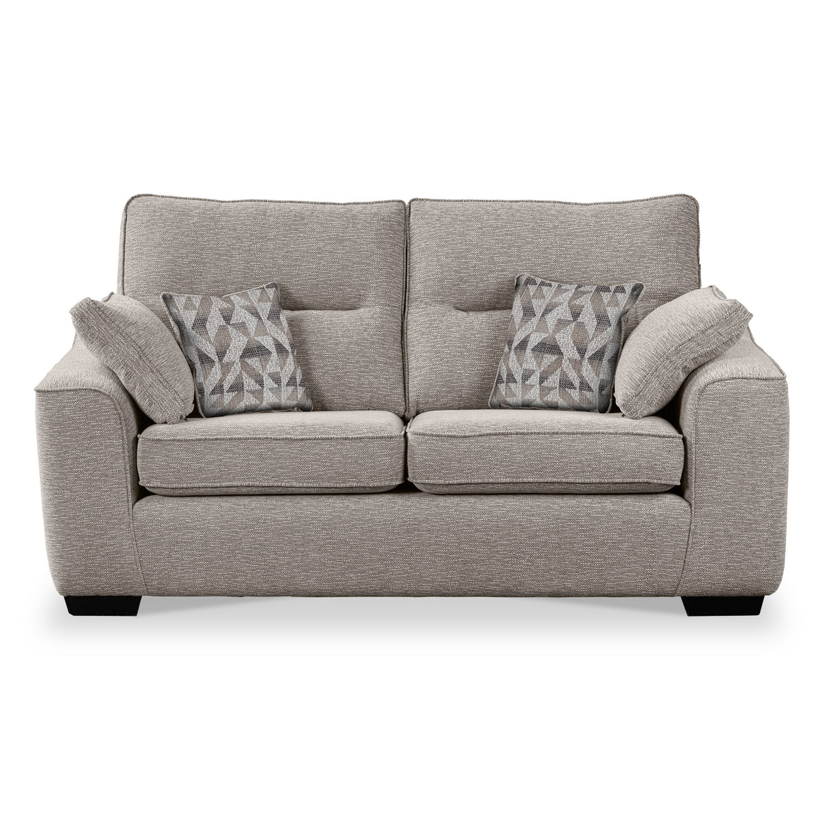 Sudbury Taupe 2 Seater Sofabed with Oatmeal Scatter Cushions